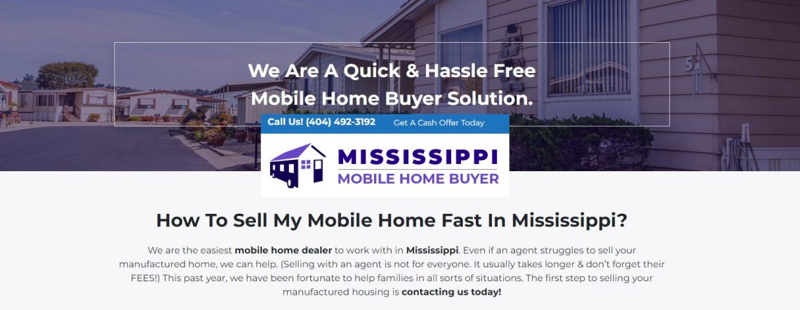 We Buy Mobile Homes Mississippi